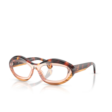 Gafas graduadas Alain Mikli A03539 001 striped havana / peach / havana - Vista tres cuartos