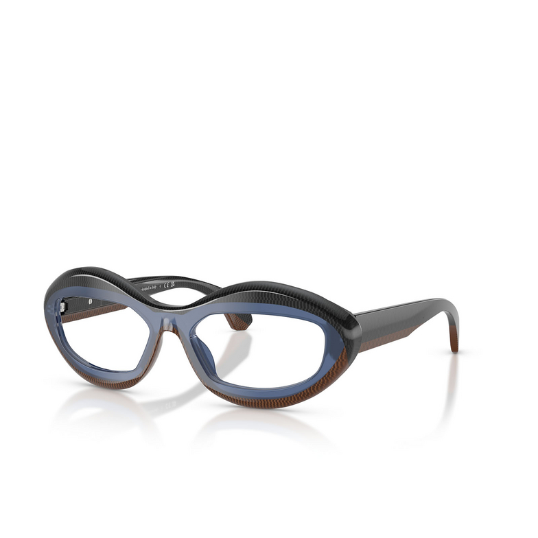 Alain Mikli A03539 Eyeglasses 002 point black / blue / point brown - 2/3