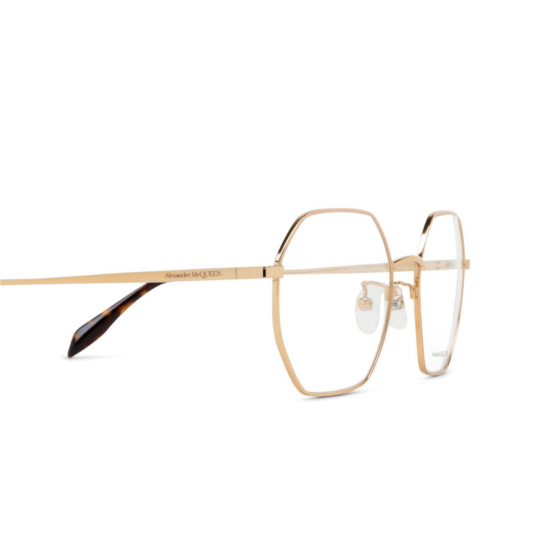 Alexander McQueen AM0338O Korrektionsbrillen 007 gold - 3/4