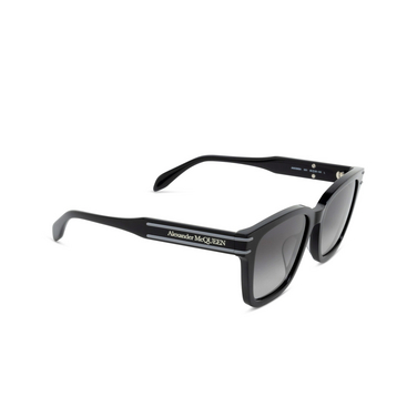 Alexander McQueen AM0399SA Sunglasses 001 black - three-quarters view