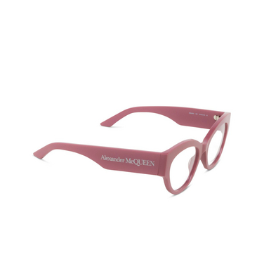 Alexander McQueen AM0435O Eyeglasses 003 pink - three-quarters view