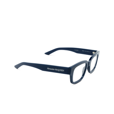 Alexander McQueen AM0454O Eyeglasses 003 blue - three-quarters view