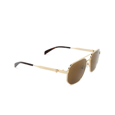 Alexander McQueen AM0458S Sunglasses 002 gold - three-quarters view