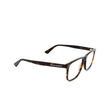 Alexander McQueen AM0463O Eyeglasses 002 havana - three-quarters view