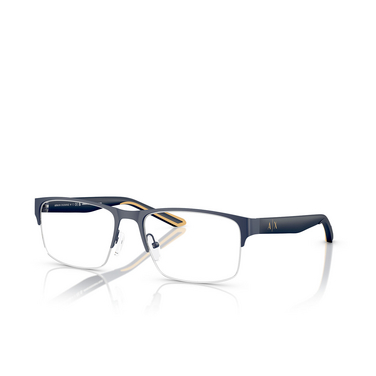 Occhiali da vista Armani Exchange AX1068 6099 matte blue - tre quarti