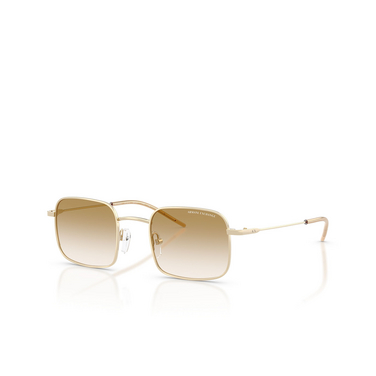 Armani Exchange AX2055S Sunglasses 611013 shiny pale gold - three-quarters view