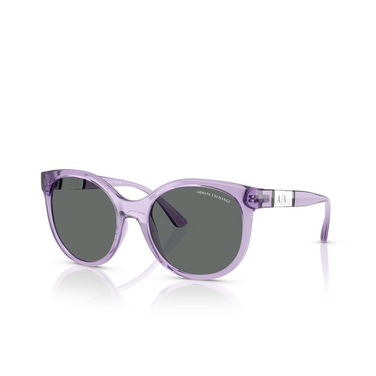 Armani Exchange AX4120S Sunglasses 823687 shiny transparent purple - three-quarters view