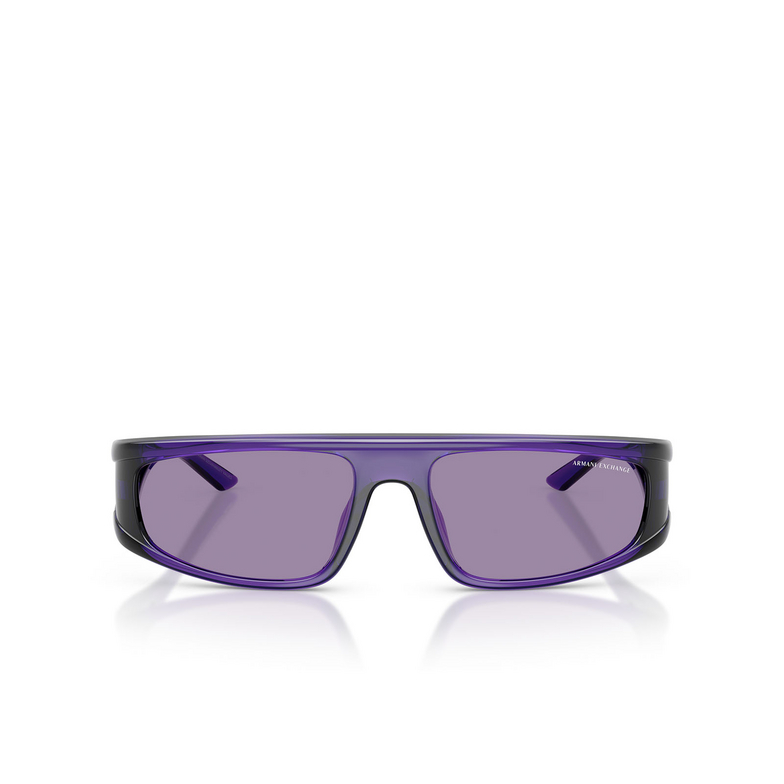 Lunettes de soleil Armani Exchange AX4159SU 8385AK shiny transparent violet - 1/3