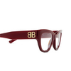 Balenciaga BB0326O Eyeglasses 004 burgundy - product thumbnail 3/4