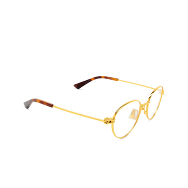 Gafas graduadas Bottega Veneta BV1382O 003 gold - Vista tres cuartos