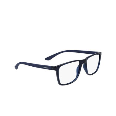 Calvin Klein CK19573 Eyeglasses 405 crystal blue - three-quarters view