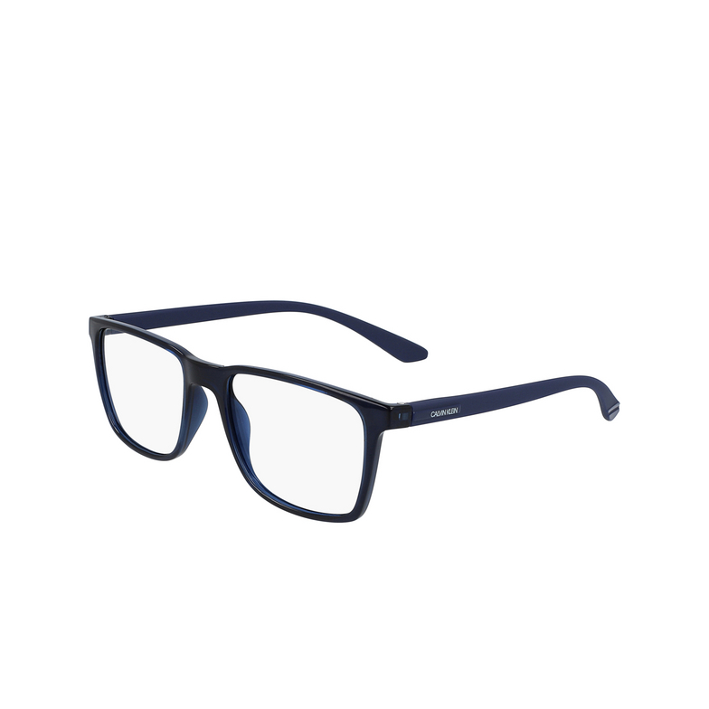 Calvin Klein CK19573 Eyeglasses 405 crystal blue - 3/4