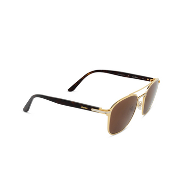 Cartier CT0012S Sonnenbrillen 002 gold - Dreiviertelansicht