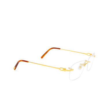 Cartier CT0050O Korrektionsbrillen 001 gold - Dreiviertelansicht