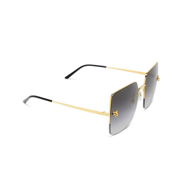 Lunettes de soleil Cartier CT0121S 004 gold - Vue trois quarts