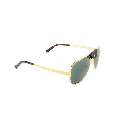 Lunettes de soleil Cartier CT0165S 008 gold - Vue trois quarts