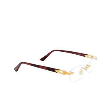 Cartier CT0318O Eyeglasses 006 gold - three-quarters view