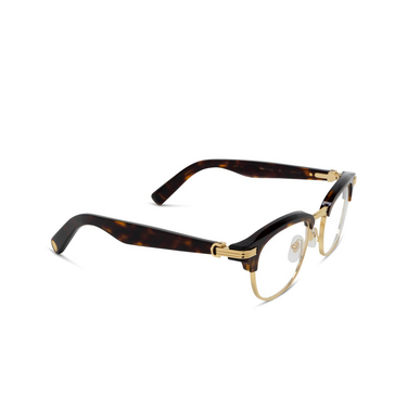 Cartier CT0496O Eyeglasses 002 havana - three-quarters view