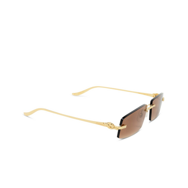 Cartier CT0505S Sunglasses 003 gold - three-quarters view