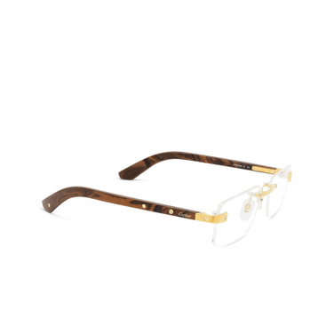 Lunettes de vue Cartier CT0513O 004 gold - Vue trois quarts