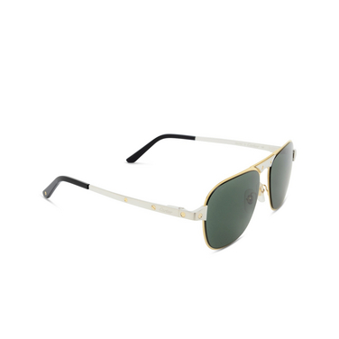 Lunettes de soleil Cartier CT0532S 002 gold - Vue trois quarts