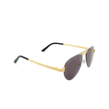 Lunettes de soleil Cartier CT0533S 001 silver - Vue trois quarts