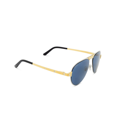 Lunettes de soleil Cartier CT0533S 003 silver - Vue trois quarts