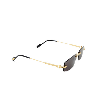 Lunettes de soleil Cartier CT0535S 001 gold - Vue trois quarts