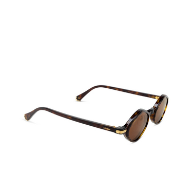 Lunettes de soleil Cartier CT0540S 002 havana - Vue trois quarts