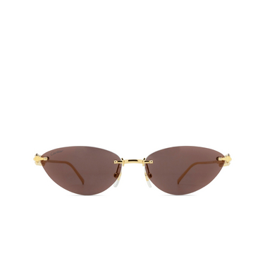 Lunettes de soleil Cartier CT0543S 003 gold - Vue de face