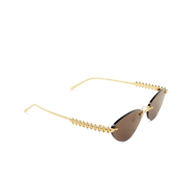 Lunettes de soleil Cartier CT0543S 003 gold - Vue trois quarts