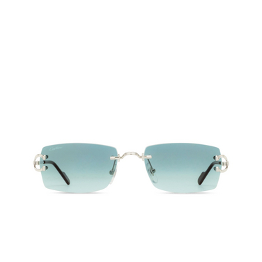 Lunettes de soleil Cartier CT0550S 004 silver - Vue de face
