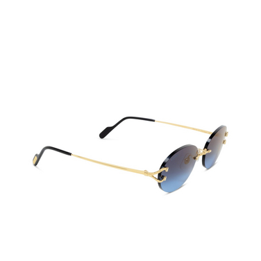 Gafas de sol Cartier CT0551S 002 gold - Vista tres cuartos