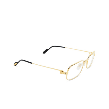 Gafas graduadas Cartier CT0556O 001 gold - Vista tres cuartos