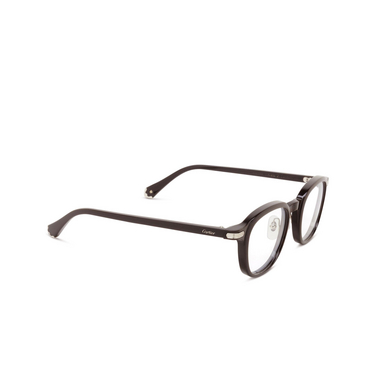 Lunettes de vue Cartier CT0560O 003 brown - Vue trois quarts