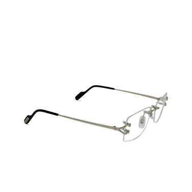 Cartier CT0563O Korrektionsbrillen 002 silver - Dreiviertelansicht