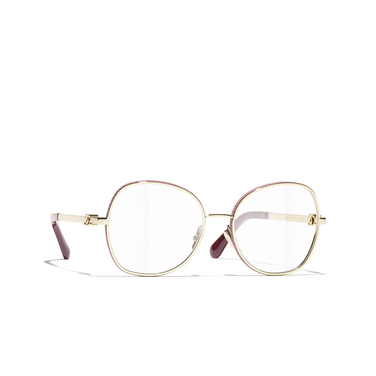 CHANEL ovale Korrekturfassung C418 pale gold - Dreiviertelansicht