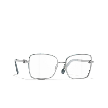 CHANEL rectangle Eyeglasses C108 ruthenium - three-quarters view