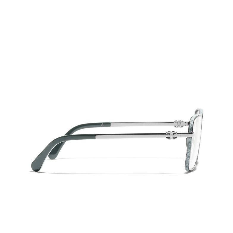 CHANEL rectangle Eyeglasses C108 ruthenium