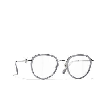 CHANEL pantos-korrekturfassung C108 dark grey crystal - Dreiviertelansicht