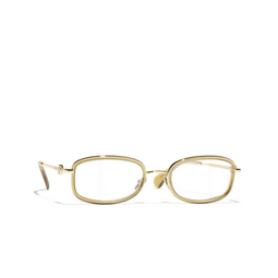 Optiques rectangles CHANEL C420 cognac crystal