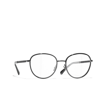CHANEL pantos Eyeglasses C126 black - three-quarters view