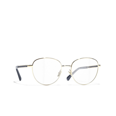 CHANEL pantos Eyeglasses C443 pale gold