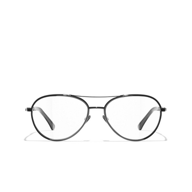 CHANEL pilot Eyeglasses C126 black - front view