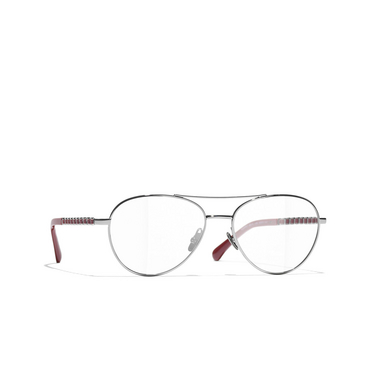 CHANEL pilot Eyeglasses C454 gunmetal - three-quarters view