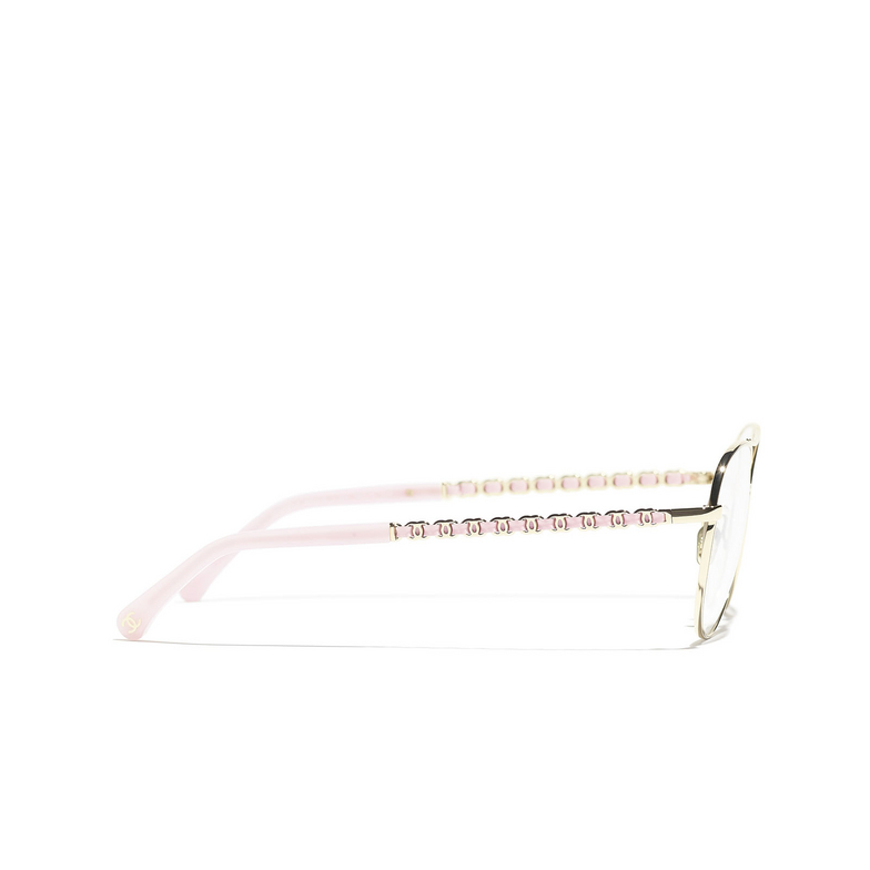 CHANEL pilot Eyeglasses C489 pale gold