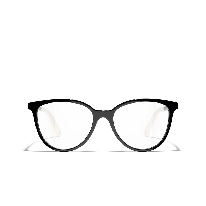 CHANEL butterfly Eyeglasses 1656 black