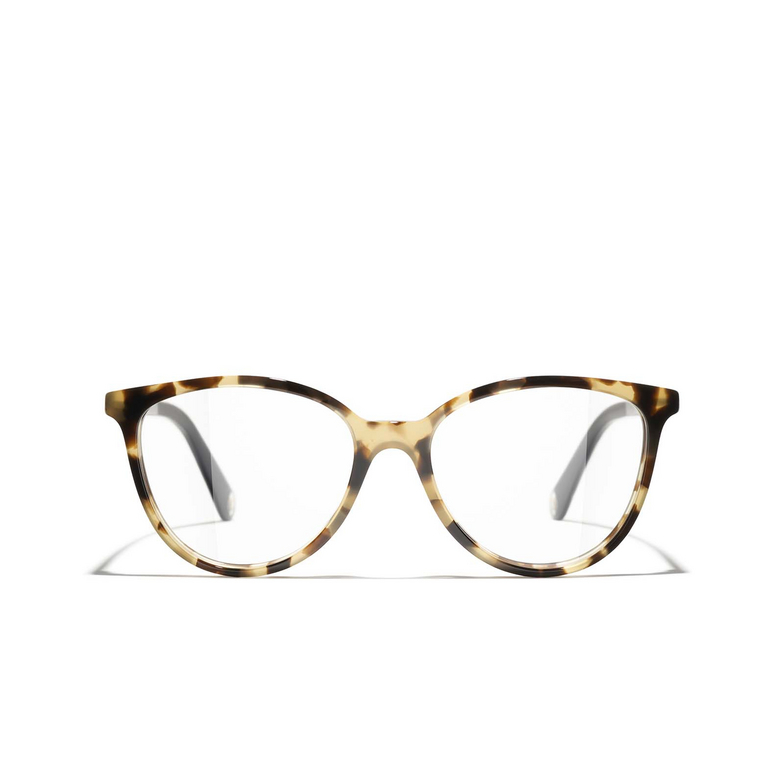 CHANEL butterfly Eyeglasses 1770 havana yellow spotted