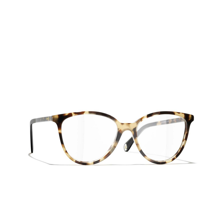 CHANEL butterfly Eyeglasses 1770 havana yellow spotted