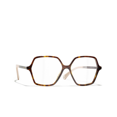 Gafas para graduar cuadradas CHANEL 1682 havana - Vista tres cuartos